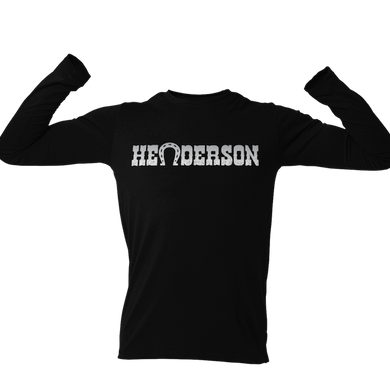 Silver Henderson Hockey Horseshoe Long Sleeve Unisex Shirt