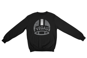 Retro Vegas Football Helmet - Adult Crew Sweatshirt
