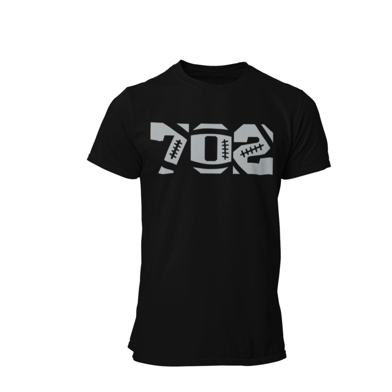 702 Football Shirt Las Vegas Local Las Vegas Raiders football silver and black t shirt store702